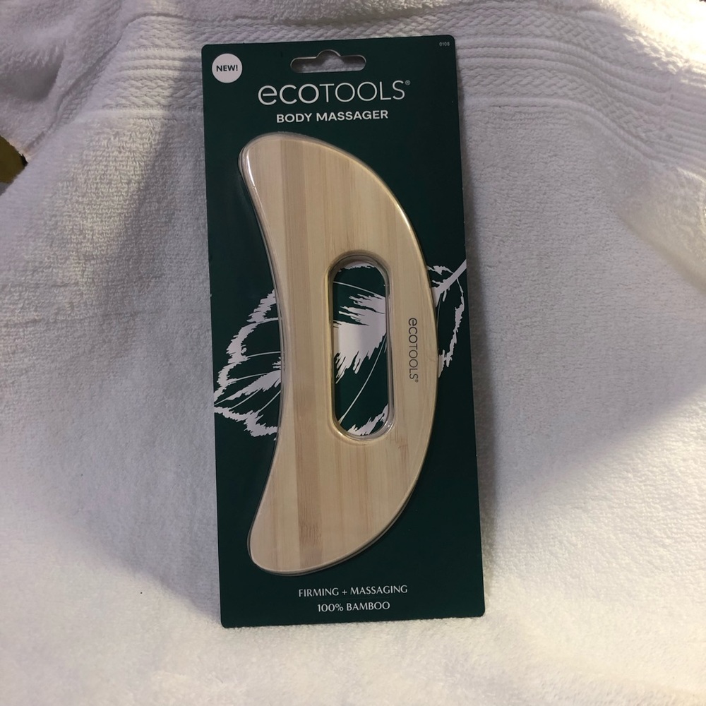 Ecotools bamboo wood body massager spa day spa treatment self care